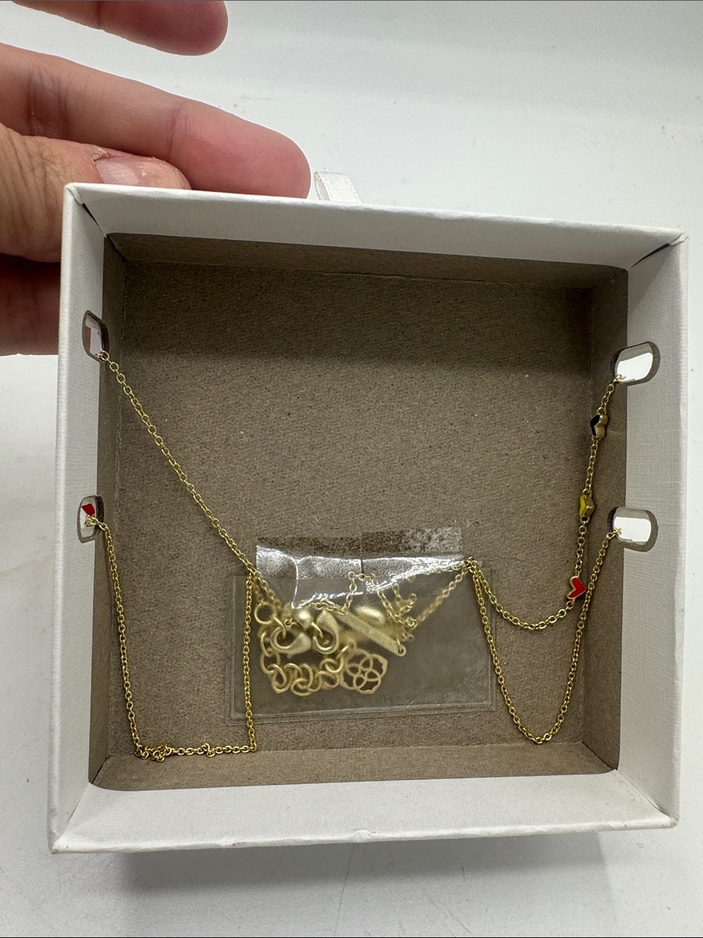 NWT Kendra Scott Multicolor Heart Necklace Set - Picture 2 of 2